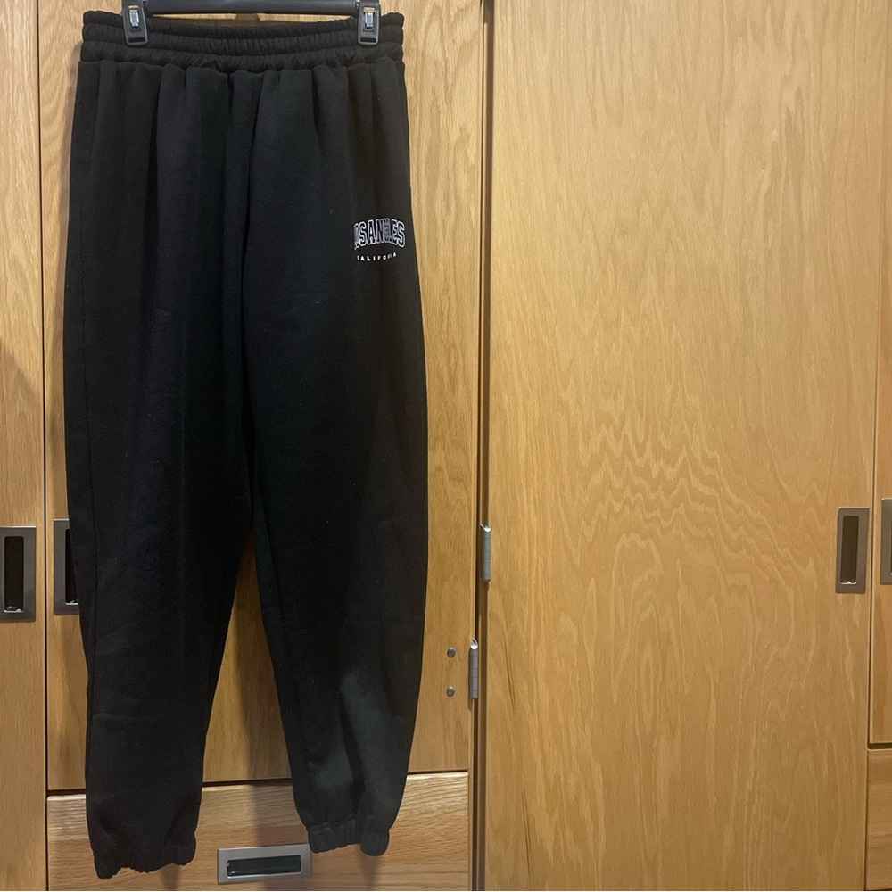 black los angeles logo sweatpants! - XL